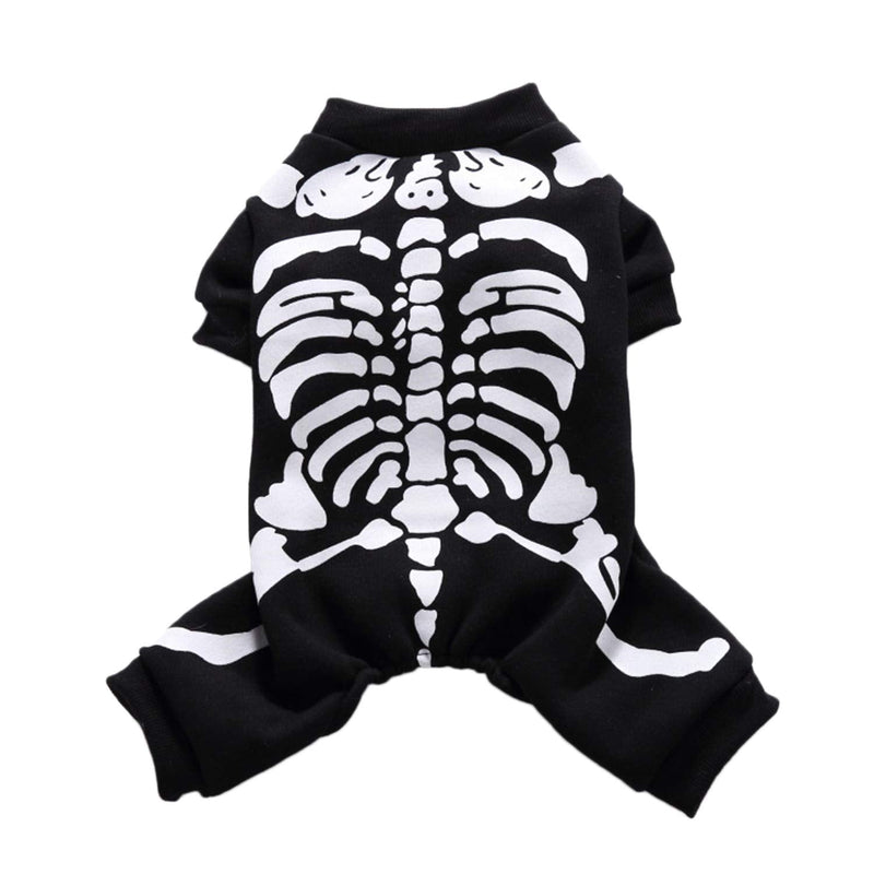 Dog Cat Skeleton Costume Coat Pet Puppy Halloween Costumes Clothes for Small Medium Dogs Cats Halloween Party Cosplay Sweater Jumpsuit Puppies Funny Outfits Kitten Dress up Shirt Pets Apparel Large - BeesActive Australia