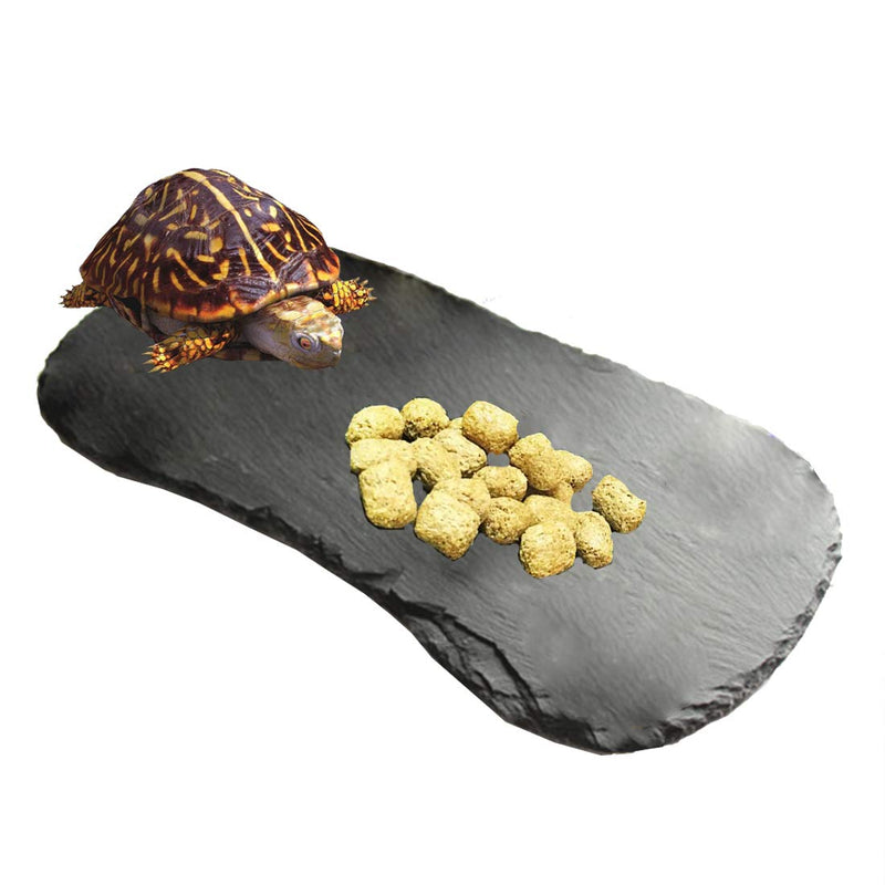 Tfwadmx Reptile Basking Platform,Tortoise Rock Plate Feeding Food Bowl Dish Feeding Slate Turtle Bathing Resting Platform for Lizard Gecko Bearded Dragon Chameleon Snake Frog - BeesActive Australia