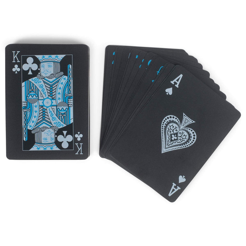 Sleek Black Non-Slip 3.5 Acrylic Waterproof Playing Cards - BeesActive Australia