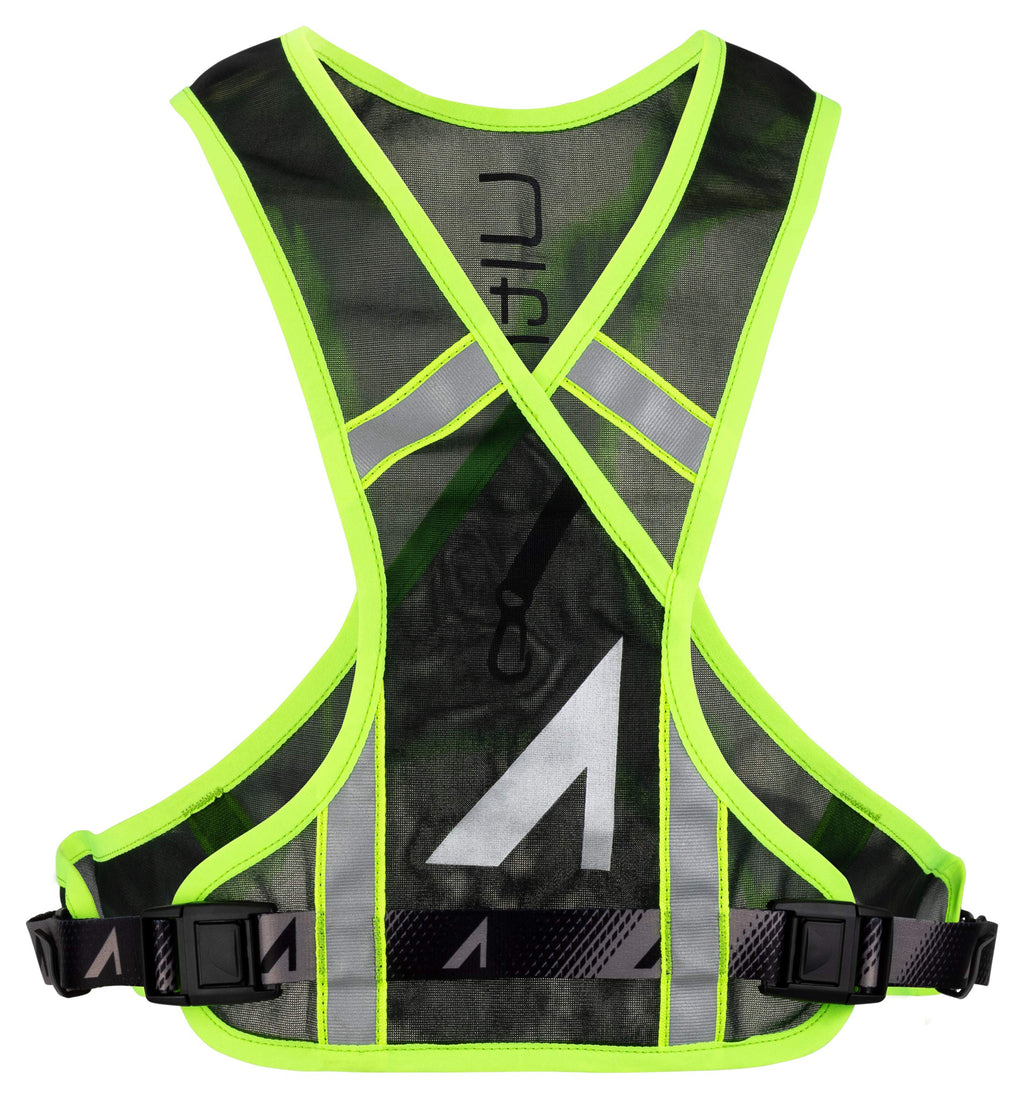 Ultraspire Neon Reflective Unisex Lightweight Vest - Hydratation Not Included, Capacity: 31 c.i. (0.5L) Black/Lime Universal Size (26?-48?) - BeesActive Australia