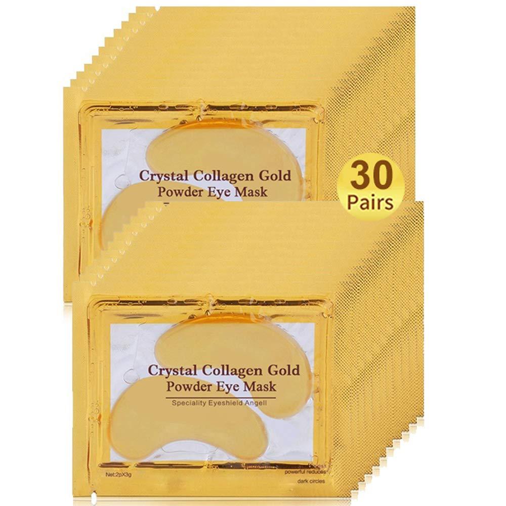 Under Eye Patches, 30 Pairs Gold Eye Mask, Eye Gel Pads With Collagen, Eyes Treatment for Reducing Dark Circles, Lighten Wrinkles Anti-Aging Moisturizing, Fine Lines Eye Bags Puffiness for Women Men - BeesActive Australia