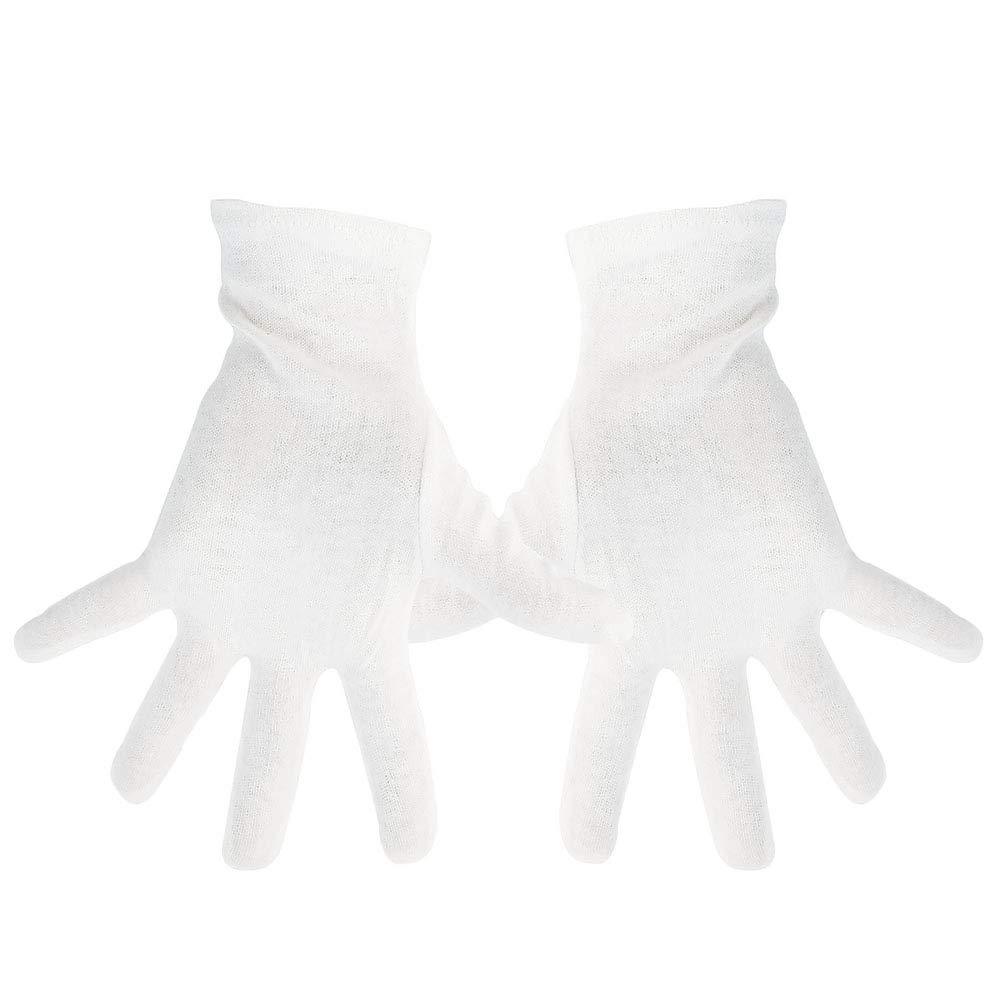 Plain White 100% Cotton Gloves for Eczema Small Bulk 12 Pairs,Thin Dry Hand Therapy Gloves Moisturizing Women Night Sleeping - BeesActive Australia