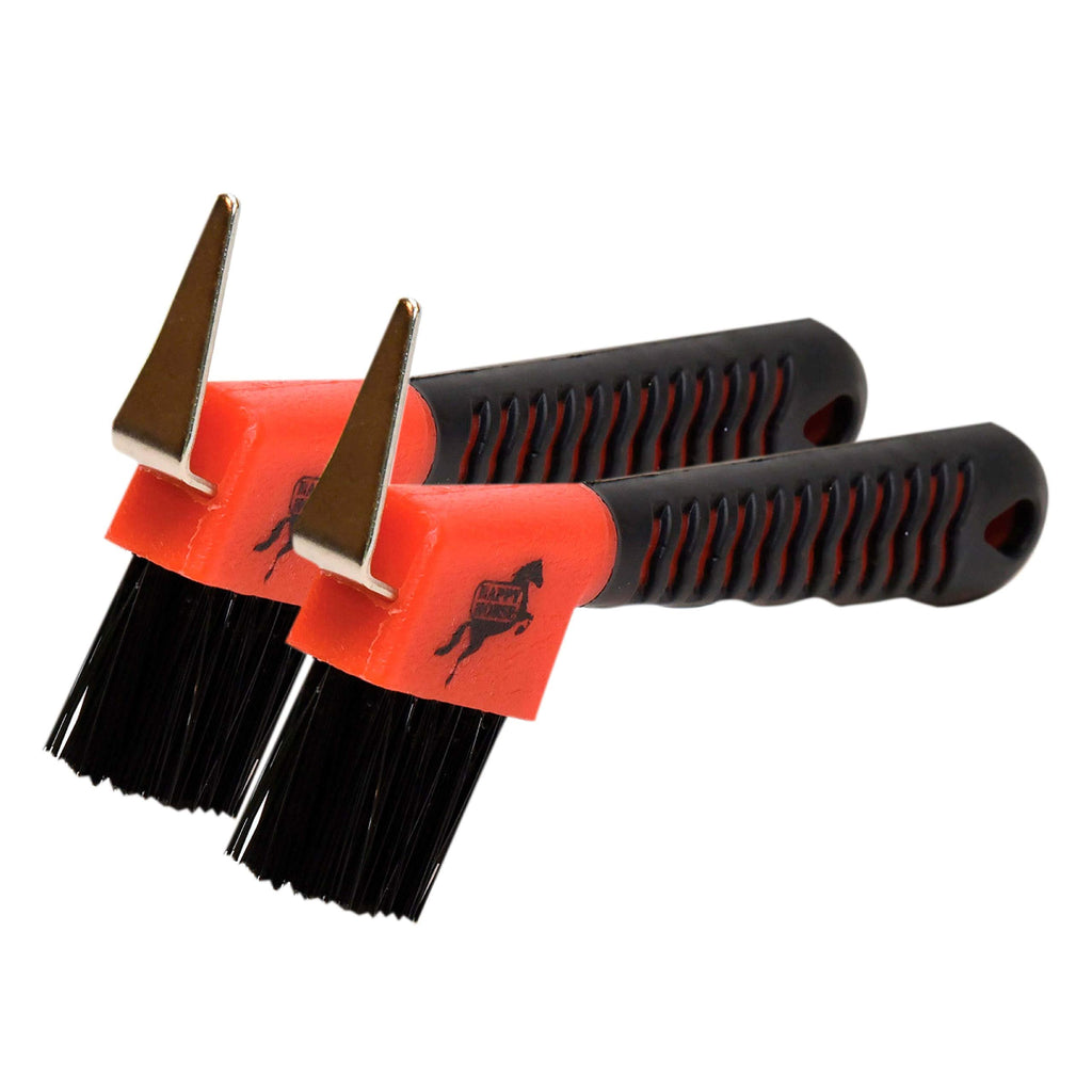 Happy Horse Supplies, Rubber Hoof Pick with Brush (2 Pack) - BeesActive Australia