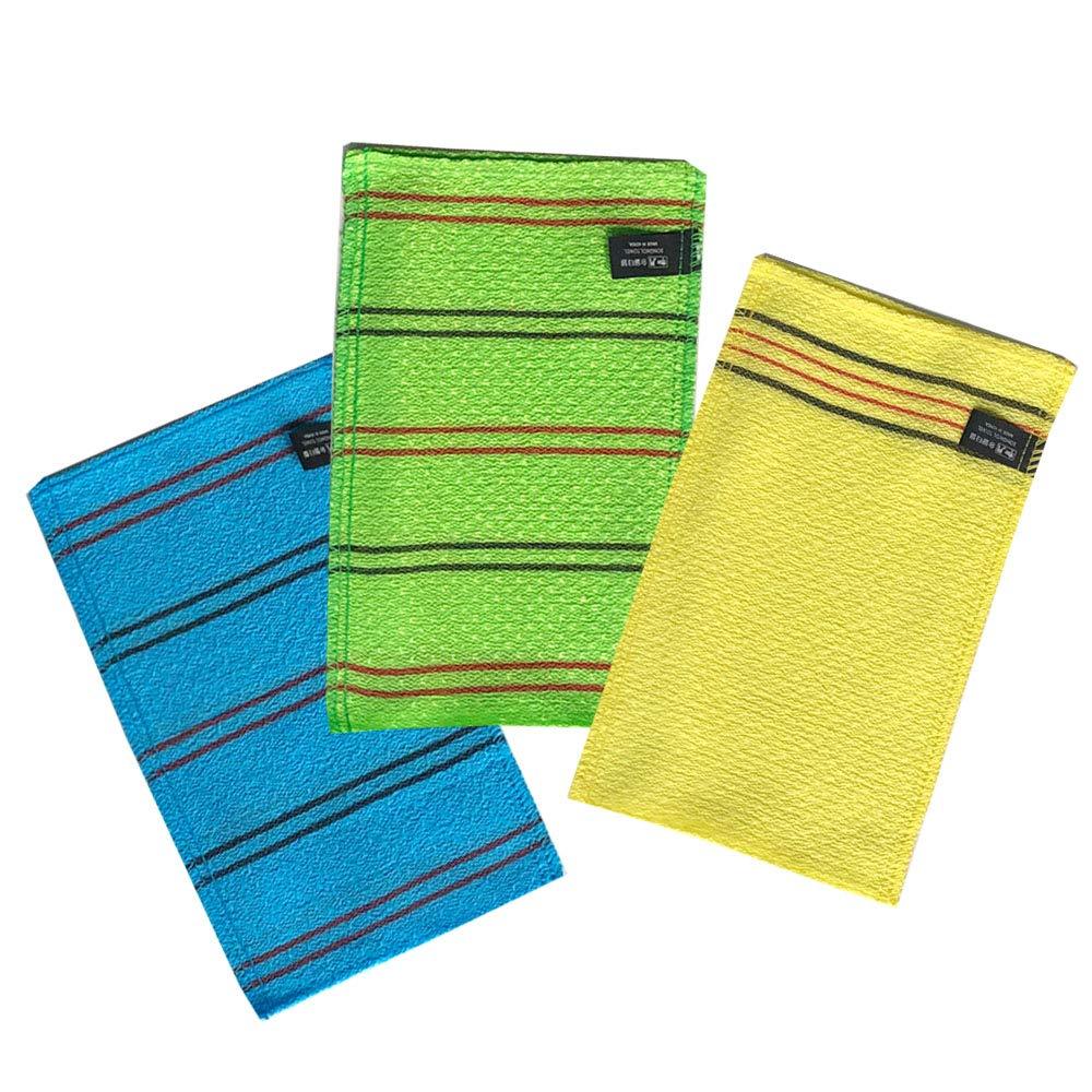 NOPIGO Korean Exfoliating Mitt Body Scrub Washcloth (3 Pack) (L-Multi) L-multi - BeesActive Australia