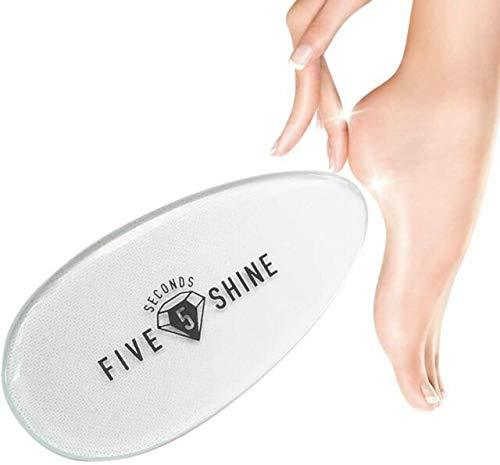 Five Seconds Shine - Premium Tempered Glass Foot Rasp File, Bestselling Foot Scrubber and Callus Remover in Japan, Salon Grade Pedicures and Foot Care for Hard to Remove Foot Callus and Dead Skin - BeesActive Australia