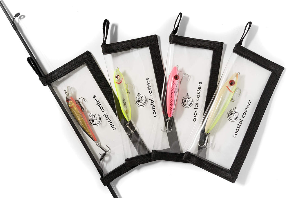COASTAL CASTERS Fishing Lure Wraps, 4 Pack Clear PVC Lure Cover, Lures & Treble Hooks Protector, Saltwater Fishing Gear, Durable & Saltwater Resistant, Keeps Fish Safe, Bait Storage - BeesActive Australia