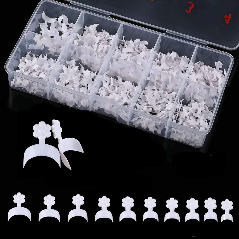 Short French Nail Tips Half Cover Vcedas 500PCS Short Style False Nail Art Tips Finger Sticker for DIY Finger Extension Nails with Box 500PCS White with Box - BeesActive Australia