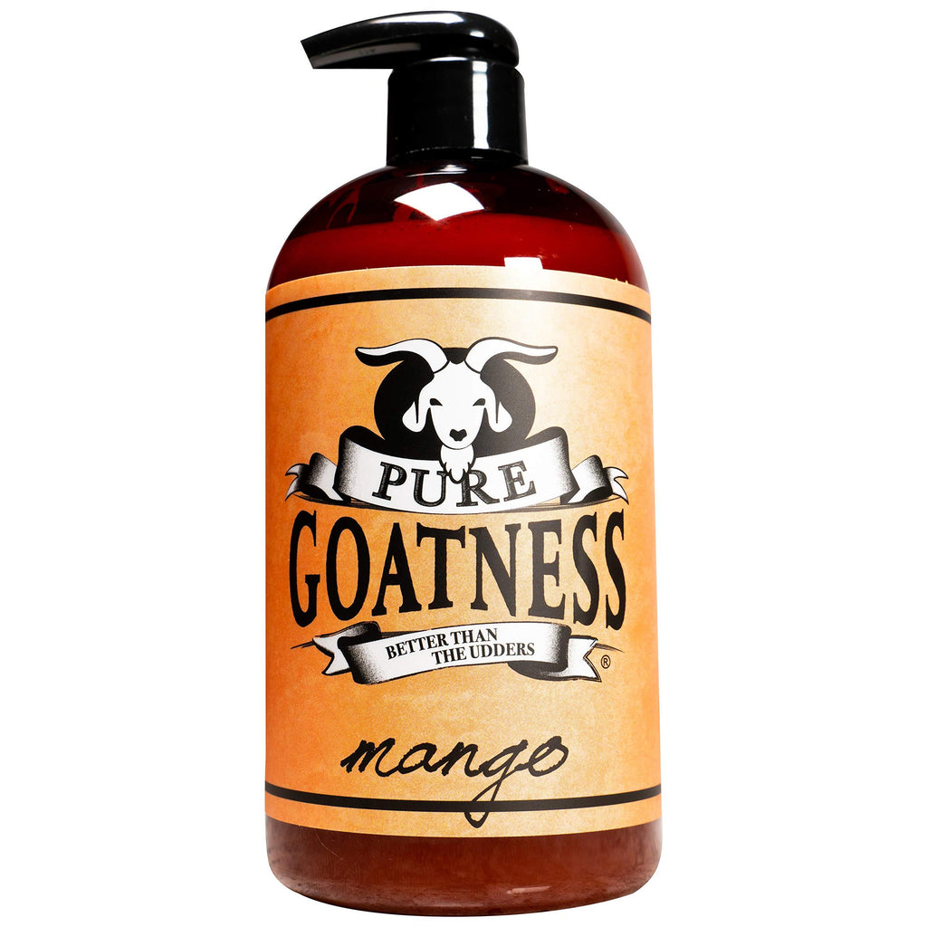 Pure Goatness Premium Goat Milk Lotion Natural Skincare Body Hand and Face rejuvenating and cleansing moisturizer (Mango, 16oz) Mango 16 Ounce - BeesActive Australia