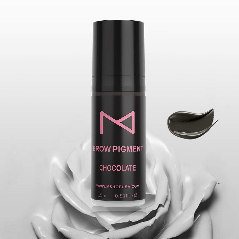 M Brow Semi Cream Pigment By Mellie Microblading - For Eyebrows/Brows Manual & Machine Use - Medical Grade - No Mixing - For Professionals Only -15ml (CHOCOLATE) CHOCOLATE - BeesActive Australia