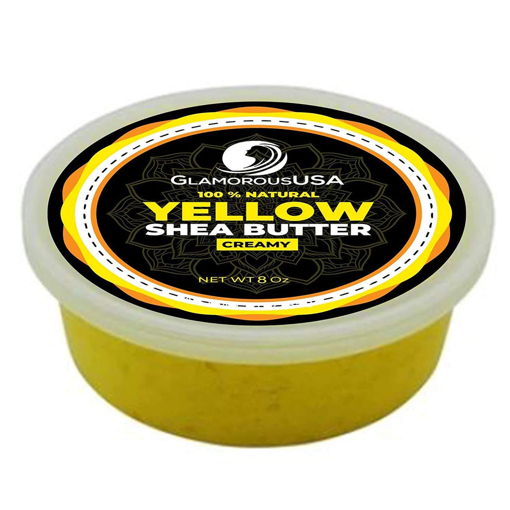 African Shea Butter Premium Natural Creamy Yellow - Premium Quality Ingredients - Daily Smooth Moisturizing and Rejuvenating Skin Cream - Shea Butter Size 8 Oz Jar - BeesActive Australia