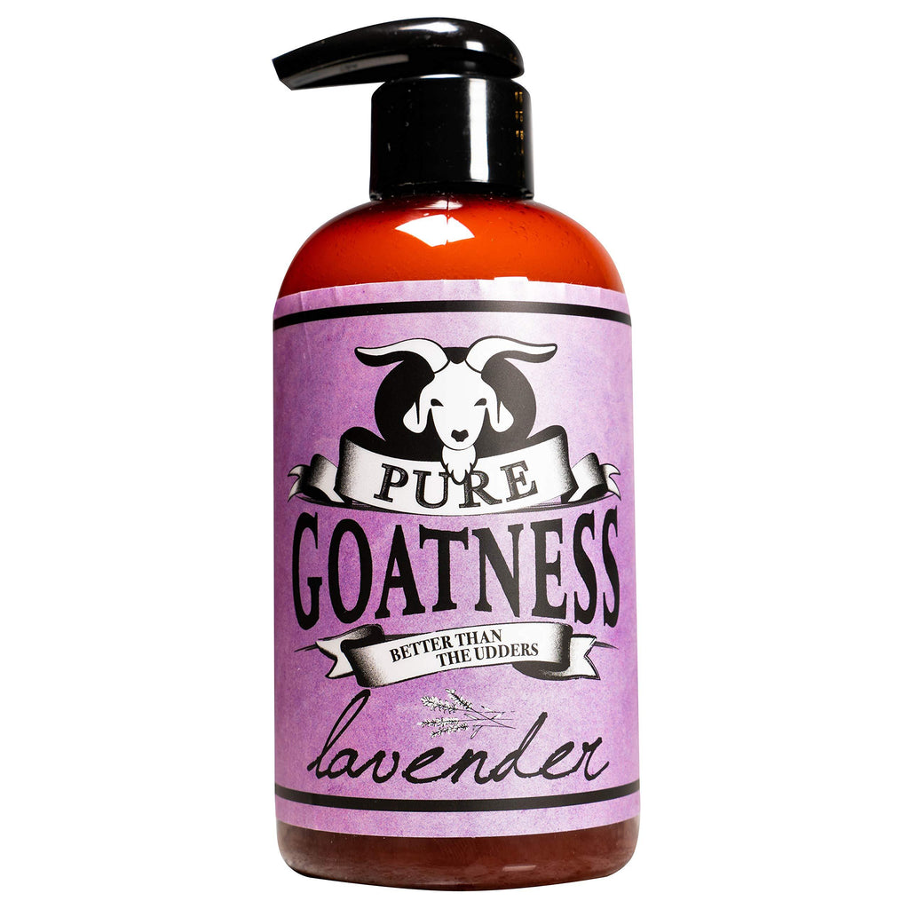 Pure Goatness Premium Goat Milk Lotion Natural Skincare Body Hand and Face rejuvenating and cleansing moisturizer (Lavender, 8 oz) Lavender 8 Fl Oz (Pack of 1) - BeesActive Australia