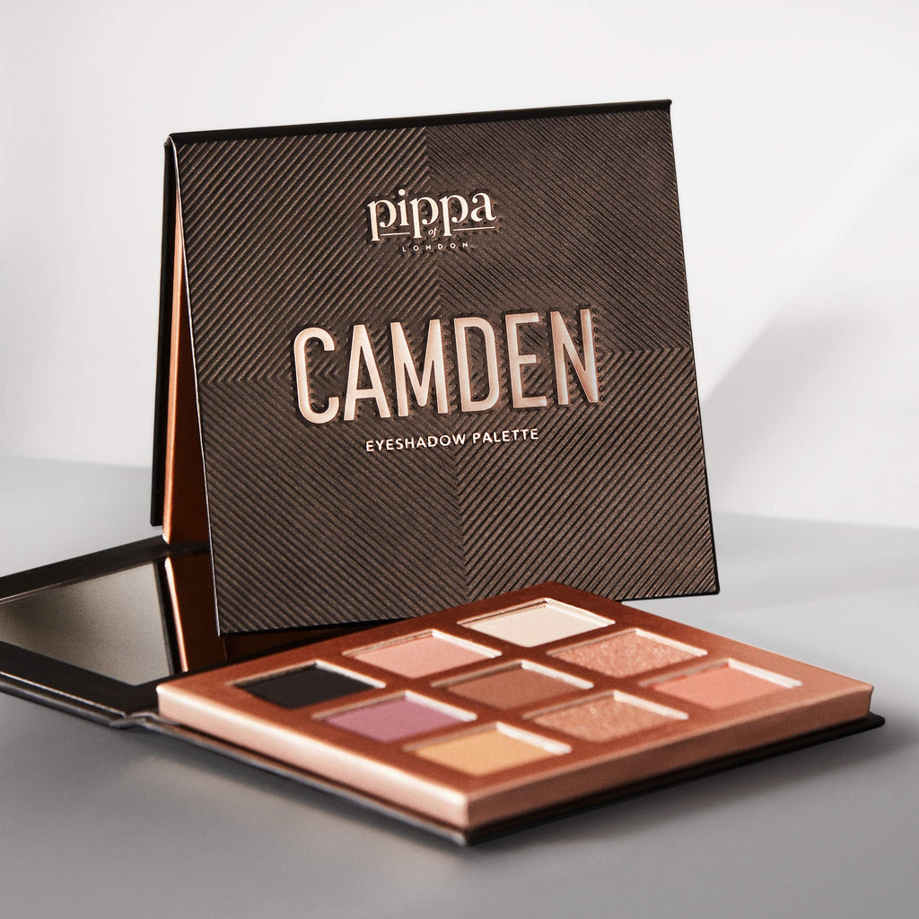 Pippa of London Camden Make Up Palette 353 with 9 Luxury Matte, Shimmer and Glitter Eyeshadows in Rose Gold case with Mirror - BeesActive Australia