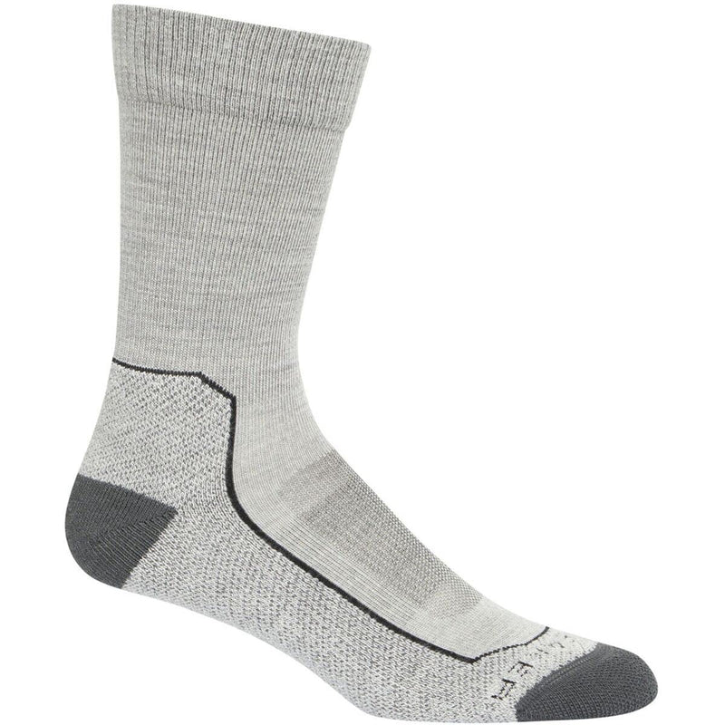 ICEBREAKER Hike+ Light Crew Sock Blizzard Heather Medium - BeesActive Australia