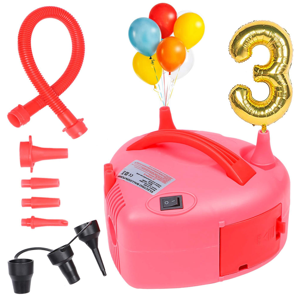 Golray Electric Air Balloon Pump 7 Nozzles Inflator Blower for Party Decorations, Foil Balloons, Swim Rings Inflatable Toys Compression Bag, 110V 600W - BeesActive Australia