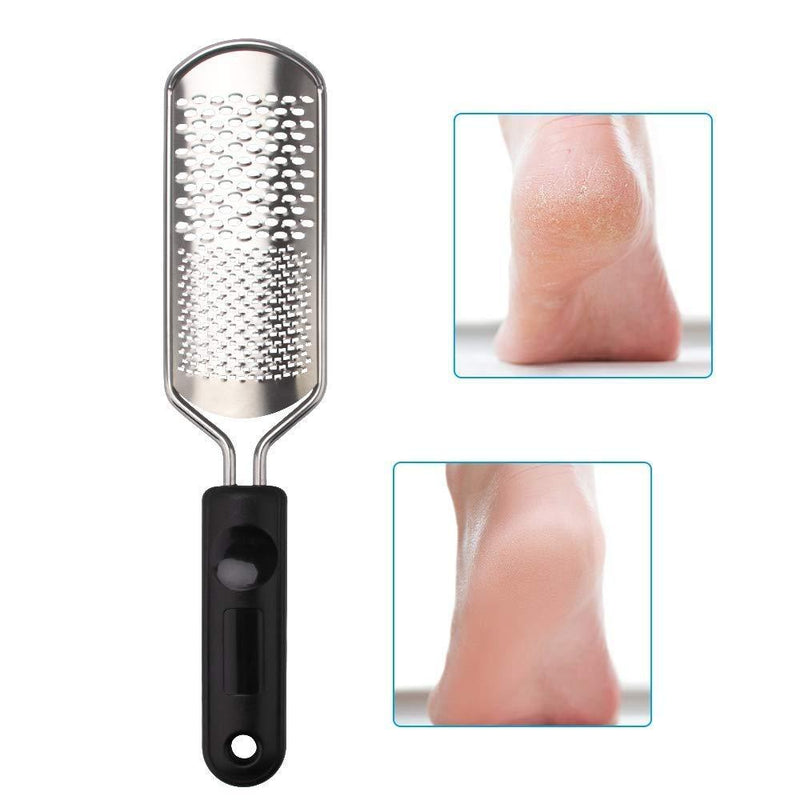 Colossal Pedicure Rasp Foot File and Callus Remover, 1Pcs Professional Foot Rasp Foot Care Pedicure Stainless Steel File to Removes Hard Skin, Can be Used on Both Wet and Dry Feet Black - BeesActive Australia