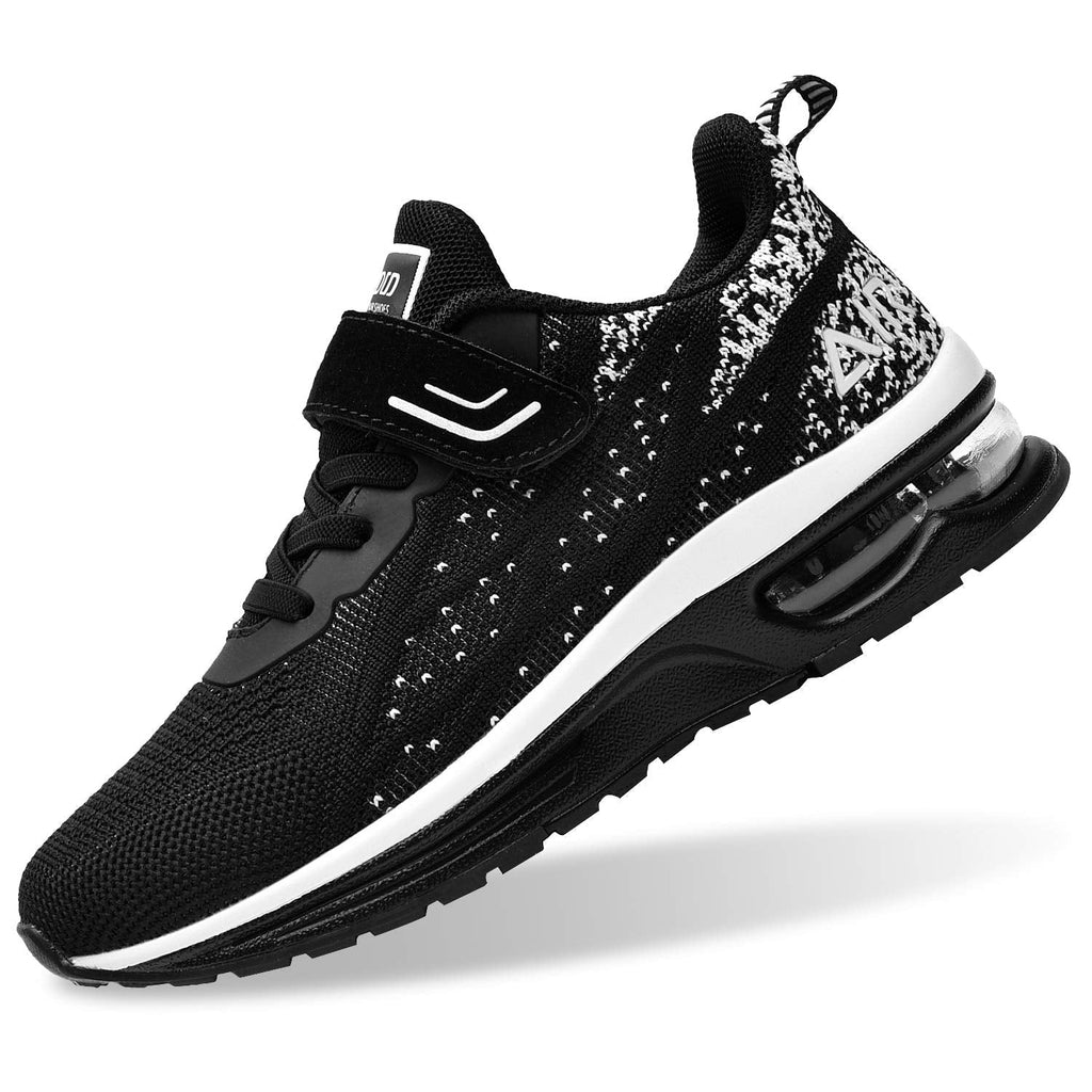 PERSOUL Air Shoes for Boys Girls Kids Children Tennis Sports Athletic Gym Running Sneakers 7 Toddler Black1 - BeesActive Australia