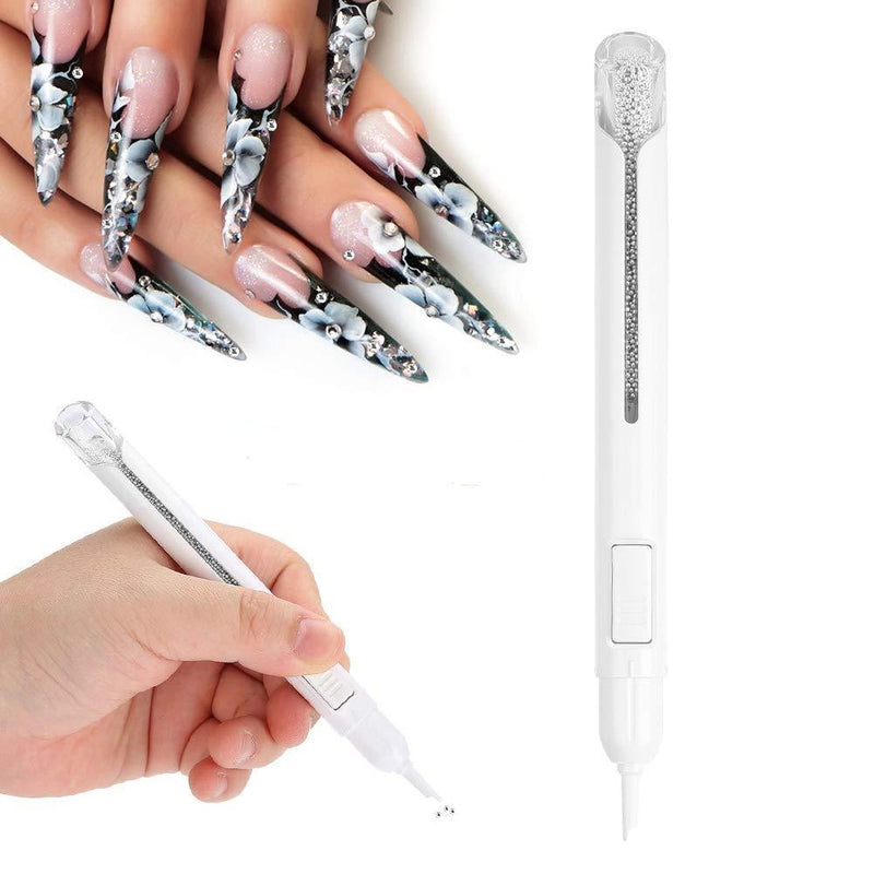 【𝐍𝐞𝒘 𝐘𝐞𝐚𝐫】Metal Beads Dotting Pen, Nail Painting Pen, High Flexibility Not Deformed For A Long Time Exquisite Appearance Comfortable Experience for Home Manicure Store(Silver) - BeesActive Australia