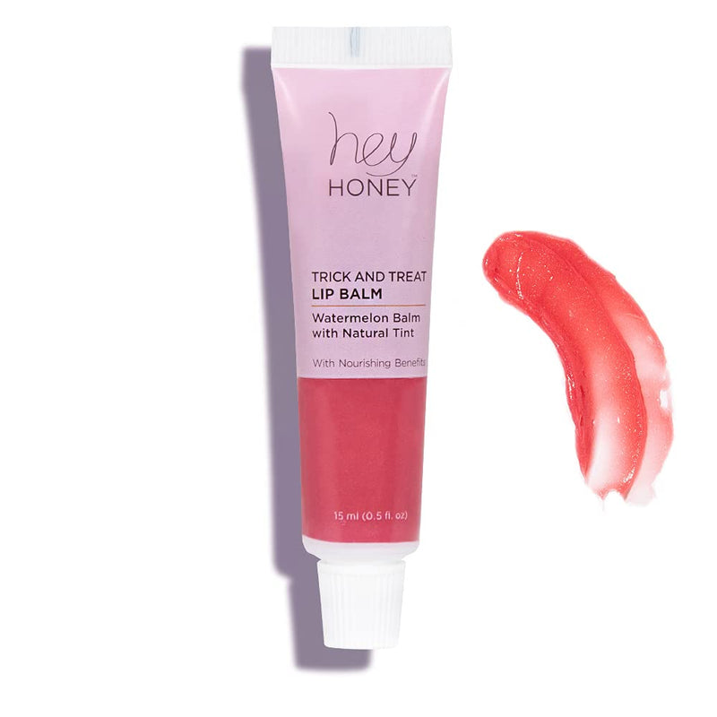 Hey Honey, Trick and Treat Lip Balm, Watermelon Balm with Natural Tint Lip Balm. Hydrating lip balm with a natural tint for supple and healthy looking lips. 0.5 oz. - BeesActive Australia