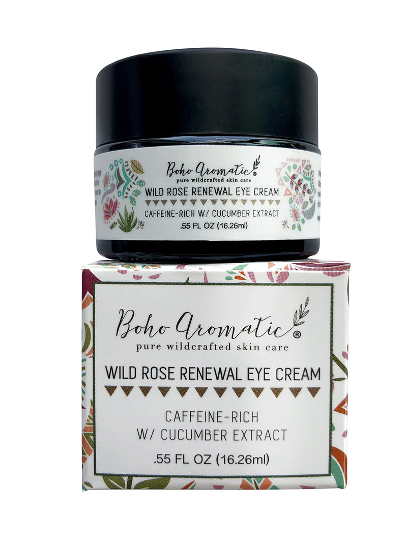 BOHO AROMATIC | Wild Rose Renewal Eye Cream | Natural & Organic Eye Cream | High Performance | Botanical Anti-aging Eye gel for dark circles and puffiness | Control Eye wrinkles and fine lines - BeesActive Australia