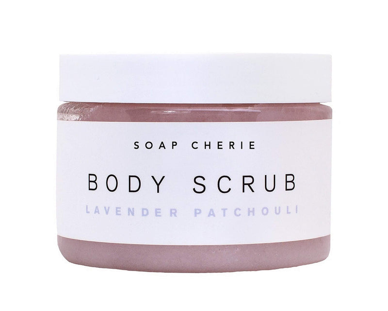 Soap Cherie Body Scrub - Exfoliating and Nourishing Scrub with Jojoba oil and Calendula oil 12 oz (Lavender Patchouli, 12 oz) Lavender Patchouli - BeesActive Australia