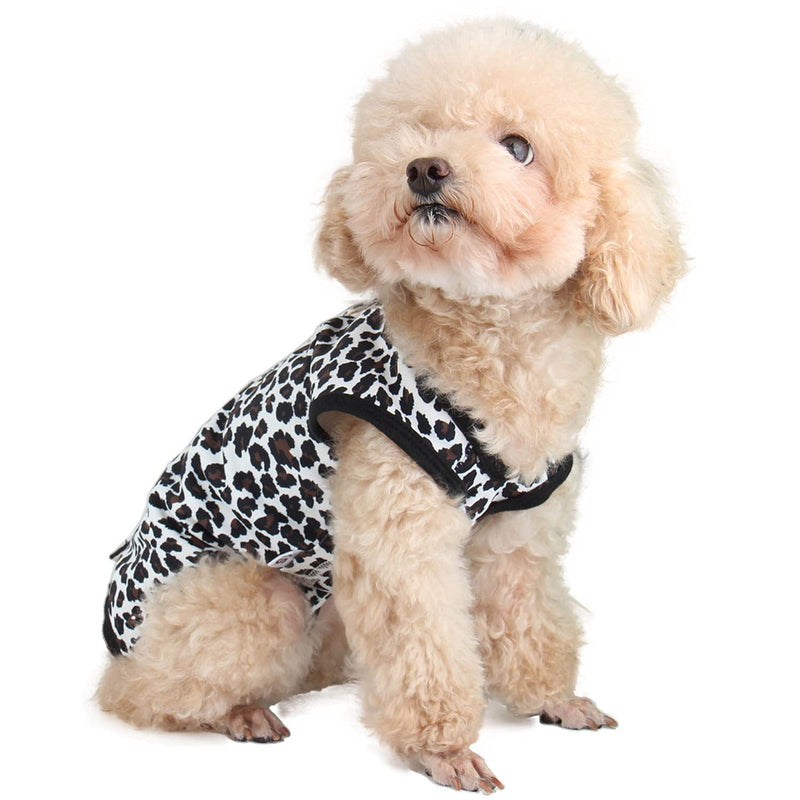Due Felice Dog Surgery Recovery Suit Pet Onesie After Surgery Wear Pet E-Collar Alternative for Female Male Dog X-Large Leopard Print - BeesActive Australia