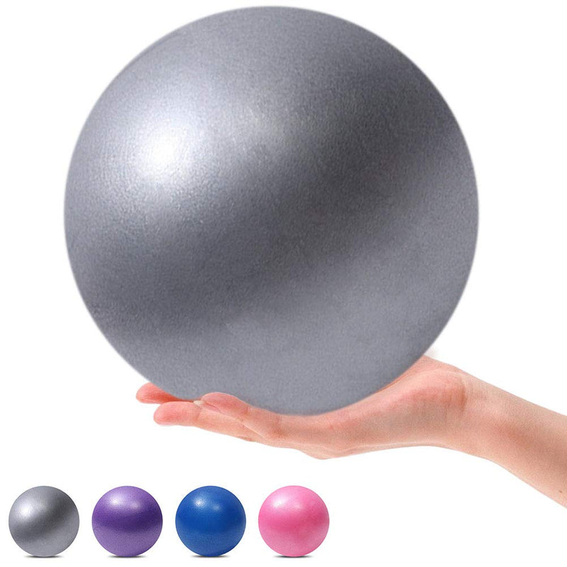 9 Inch Exercise Pilates Mini Yoga Balls Barre Small Bender for Home Stability Squishy Training Physical Therapy Improves Balance with Inflatable Straw Gray 9 Inch - BeesActive Australia