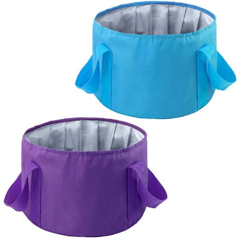 Fox Claw 2 Packs Collapsible Foot Basin Foot Soaking Bath Basin Multifunctional Laundry Bucket Storage Bags Home Travel Outdoor Camping Portable Foot Soaking Spa Basin Water Container 12l - BeesActive Australia