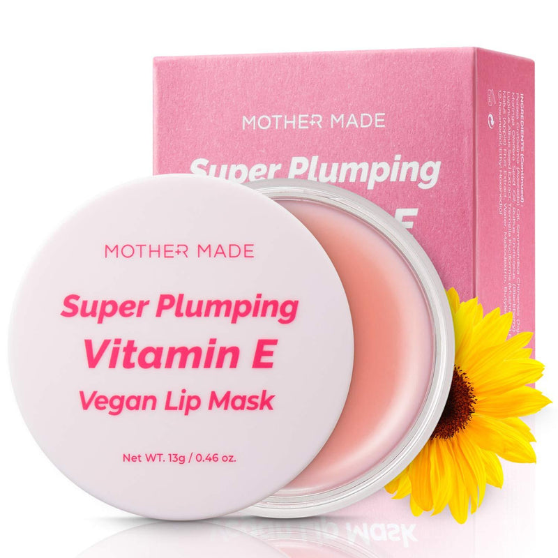 [MOTHER MADE] Vitamin E Vegan Lip Balm & Moisturizer, 0.46 oz | Hydrating & Anti-aging Natural Lip Treatment Balm with Organic Shea Butter & Herbal Collagen for Dry Lips | No Tingling - BeesActive Australia