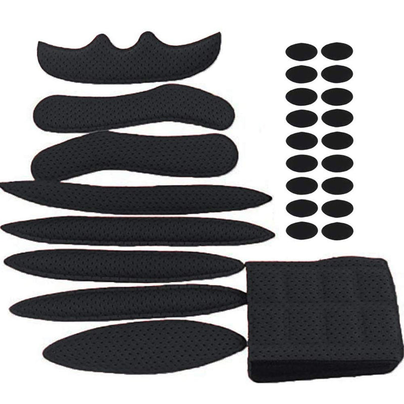 HEROPIE Helmet Padding Kit, Bicycle Replacement Universal Foam Pads Set for Bike Motorcycle Cycling Helmet 27 PCS - Black - BeesActive Australia