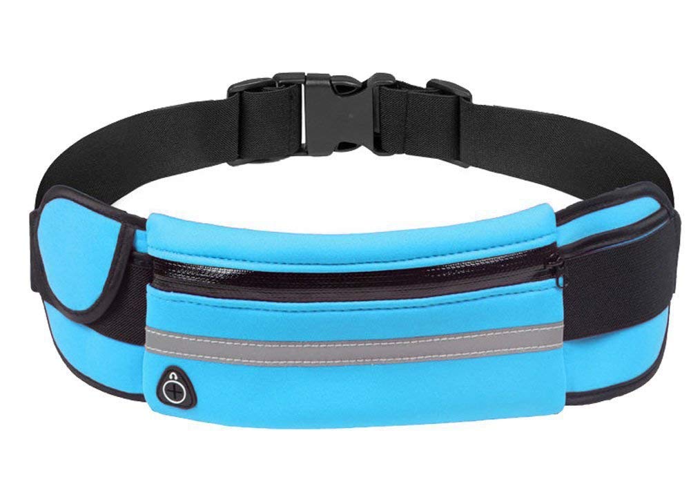 Blue Running Belt, Pack for Men & Women, Running Waist Pack, Sport Waist Bag Pouch, Running Belt for Phone Storage, Workout Belt Running Phone Holder for Cycling Jogging Climbing Hiking - BeesActive Australia