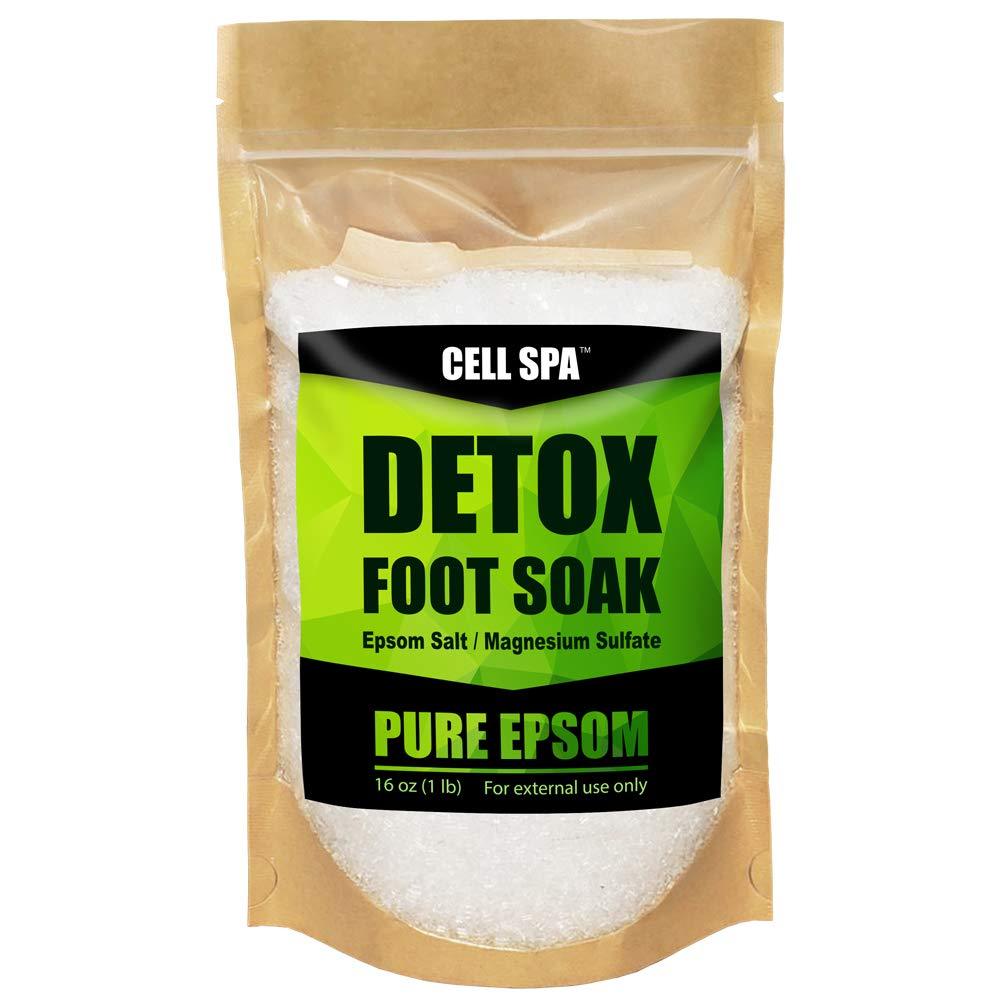 Cell Spa Detox Foot Soak Bath Premium 16 Ounce Lavender Scented Epsom Salt Magnesium Sulfate to Help Detox, Relieve Stress, Eliminate Odors & Soften Your Feet (UNSCENTED) UNSCENTED - BeesActive Australia