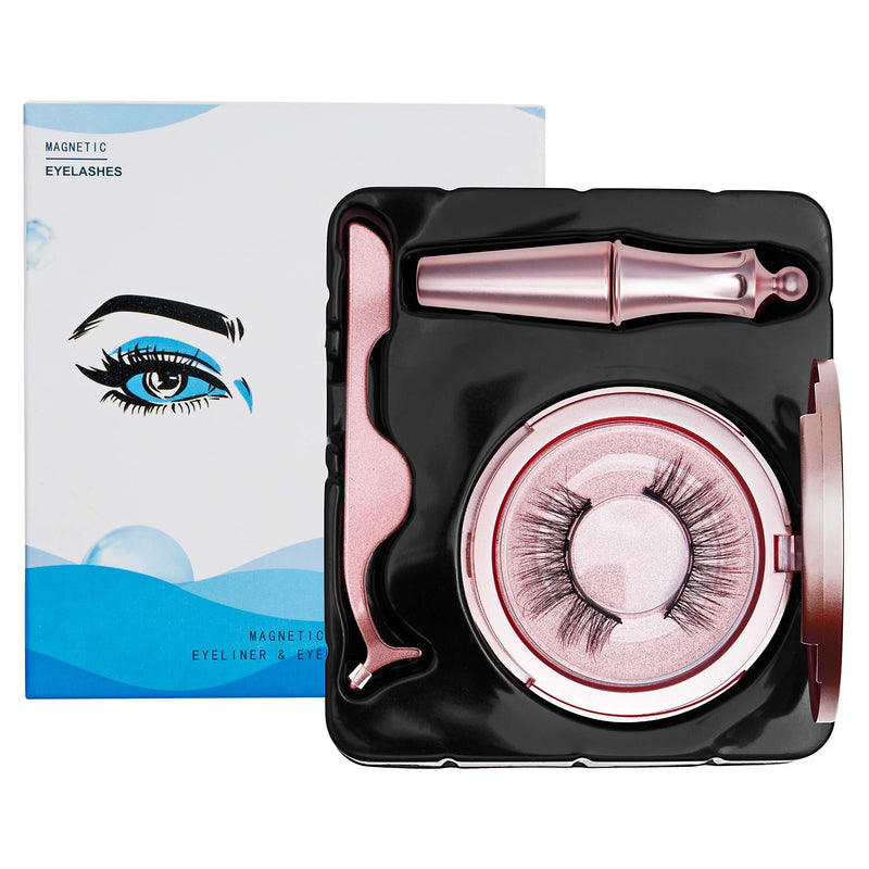 FReed Blue Magnetic Eyeliner Eyelash Kit, Natural Look, Volume Enhancing, Waterproof, Lightweight, Vegan, Easy to Apply - BeesActive Australia