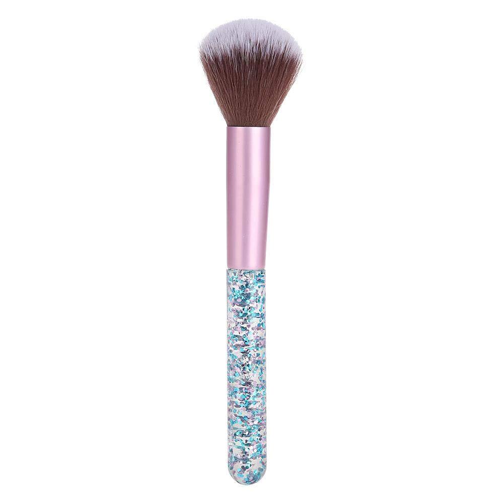 Gradient Color Hair Crystal Manicure Nail Art Dust Brush Beauty Make-up Brush Tool Kit With Exquisite Handle Nail Dust Brush (GRAY) GRAY - BeesActive Australia