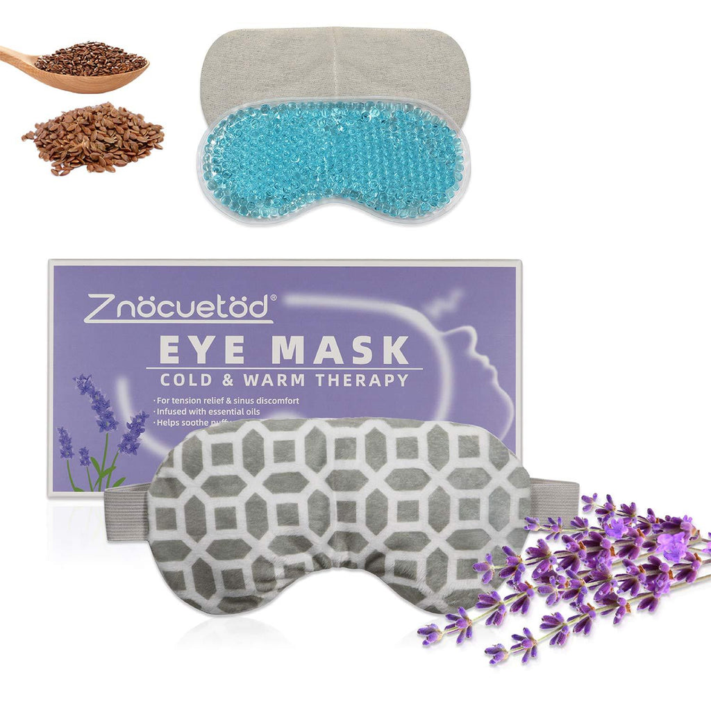 2 in 1 Heated/Ice Eye Mask Moist Heat Eye Mask Lavender & Flaxseed Sinus Pillow Microwavable for Dry Eye,Styes,Sinus Pain,Headache,Migraine,Puffy or Swollen Eyes Irritated and Inflamed Eyelid Bumps - BeesActive Australia