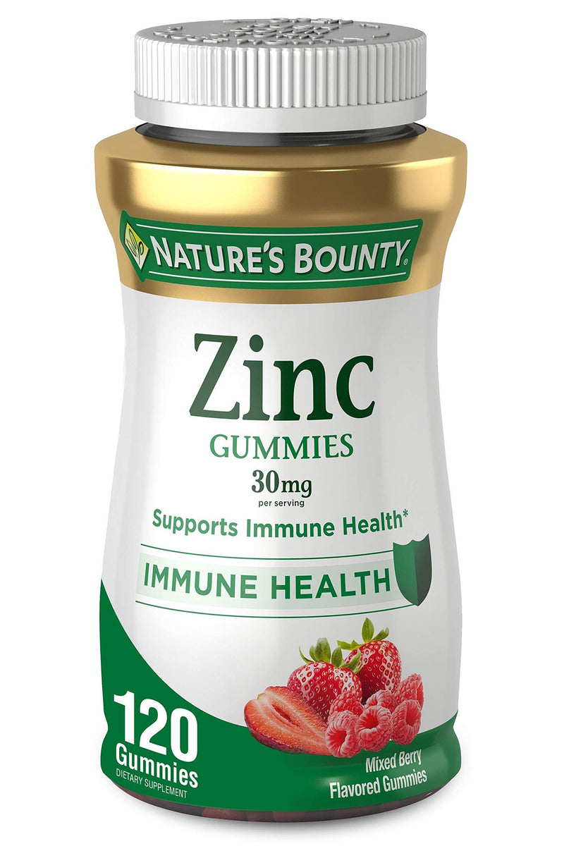 Zinc Gummy by Nature’s Bounty, Immune Support, Mixed Berry, 30 mg, 120 count Gummy - BeesActive Australia