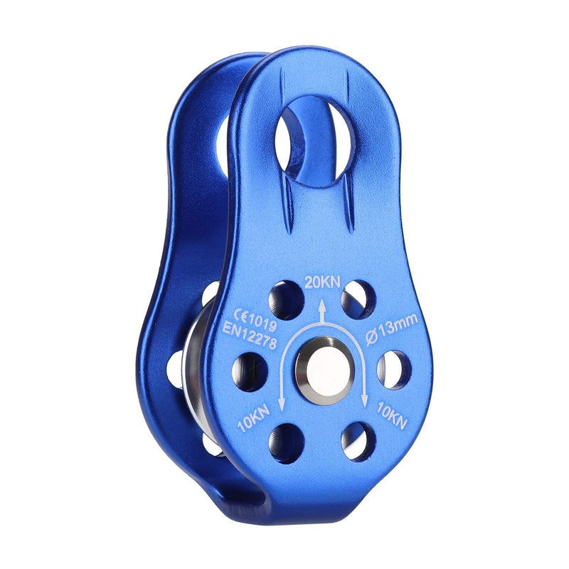 NAXEN 20kN Micro Pulley Climbing Pulley Aluminum Pulley Blue - BeesActive Australia