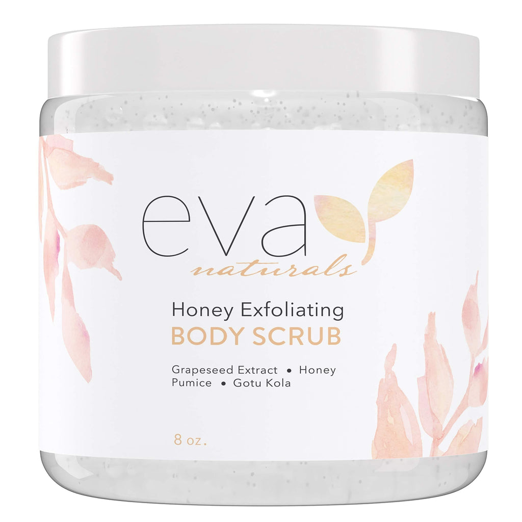 Honey Exfoliating Body Scrub – Hydrating Body Exfoliator Infused with Natural Extracts Smooths and Nourishes Skin – Gentle Honey Skin Scrub Self Care Gifts for Women and Men by Eva Naturals, 8 oz. - BeesActive Australia