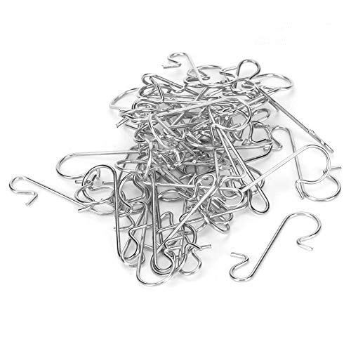 Hooks,Mini 1 Inch S Hooks, Metal Hangers Hanging Hooks Multi-Purpose Metal S-Shaped Hooks for DIY Crafts Decoration, Pack of 100(White) White - BeesActive Australia