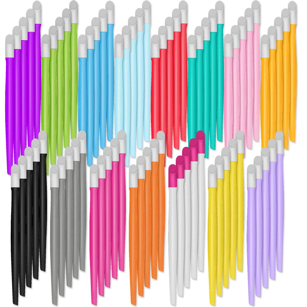 BQTQ 75 Pieces Rubber Nail Cuticle Pusher Plastic Handle Nail Cleaner Rubber Tipped Cuticle Pusher Colored Nail Art Tool for Men and Women, 15 Colors - BeesActive Australia