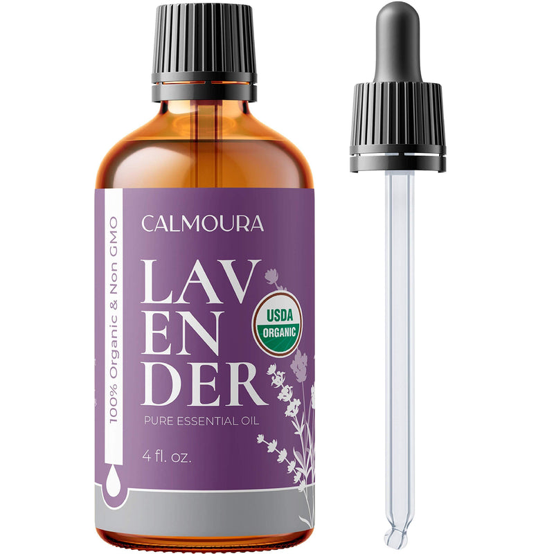 Organic Lavender Essential Oil (118mL / 4oz) — Pure Organic Lavender Oil Essential Oil — for Diffusers Aromatherapy, Skin, Massage Therapy, Relaxation, Soap Making, Chakra Balancing, Hair Care - BeesActive Australia