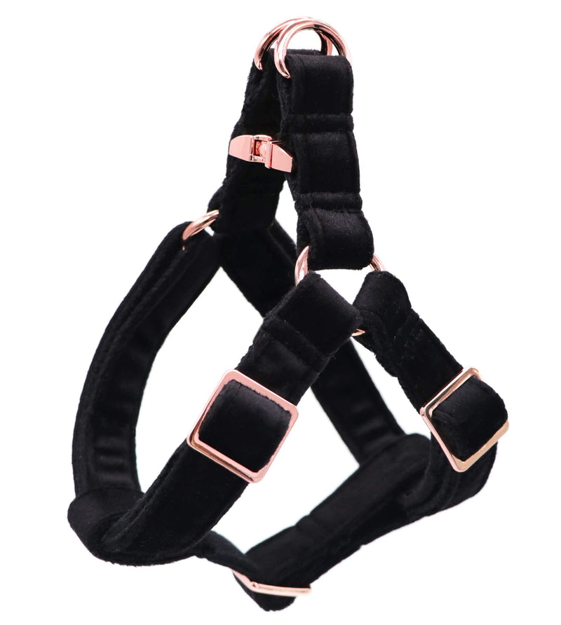 ARING PET Dog Halter Harness, Velvet Dog Harness, No Pull Dog Halter Harness, Adjustable Heavy Duty Dog Harness for Small Medium Large Dogs Medium (Pack of 1) Black - BeesActive Australia