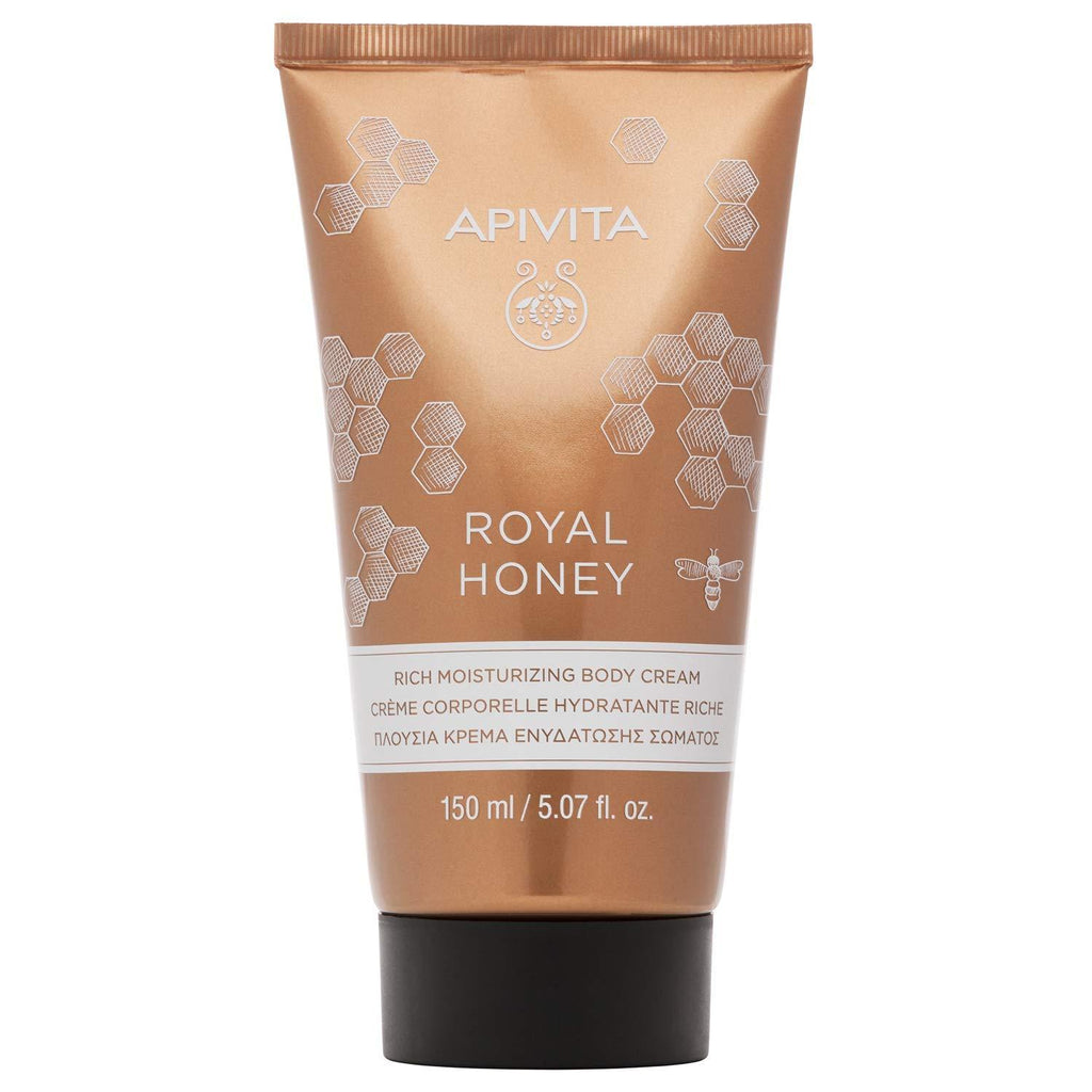 APIVITA Royal Honey Rich Moisturizing Body Cream 5.07 fl.oz. | Lotion For Dry Skin with Honey and Beeswax to Moisturize, Hydrate and Nourish the Skin - BeesActive Australia
