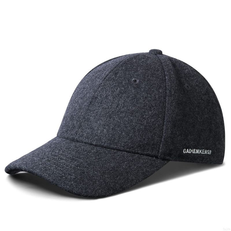 GADIEMKENSD Warm Wool Baseball Caps Adjustable Size Structured, Grey 7 1/8-7 1/2 - BeesActive Australia