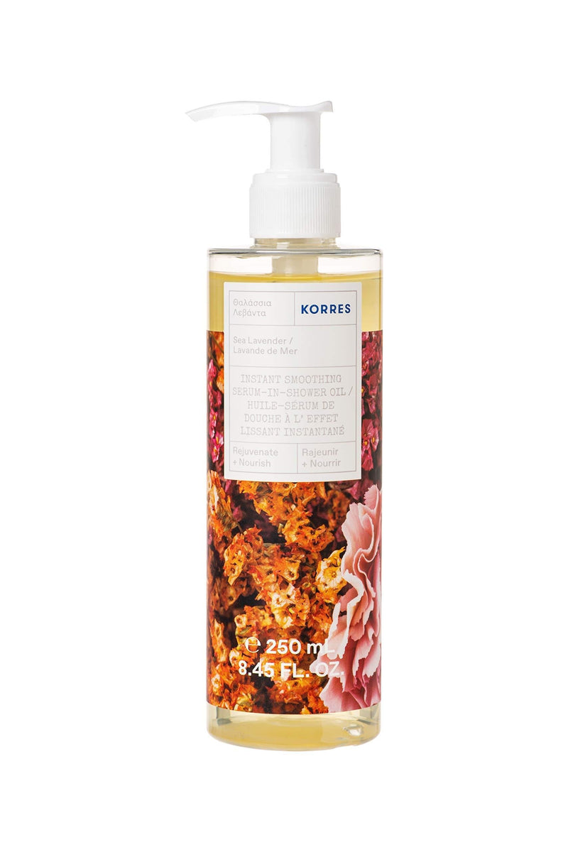 KORRES Instant Smoothing Serum-In-Shower Oil, 8.54 fl. oz. Sea Lavender - BeesActive Australia