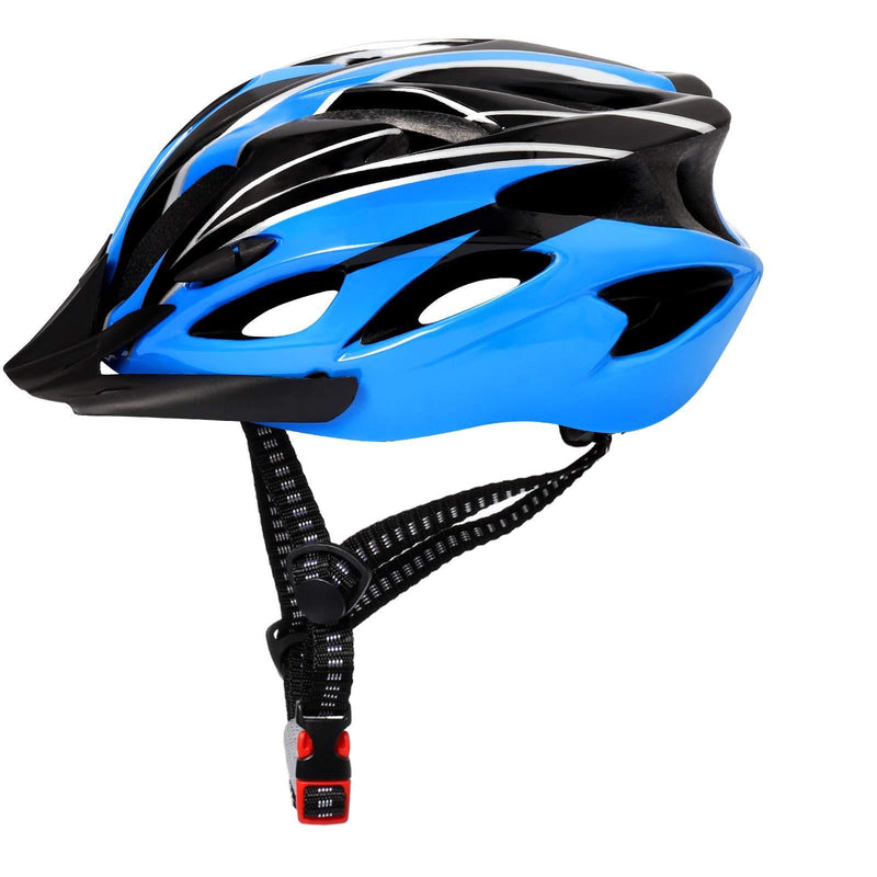 Adult Bike Helmet Men Women, Lightweight Mountain Bike Helmet Cycling Helmet with Detachable Sun Visor and Pad Lining, CE Complied Blue Black - BeesActive Australia