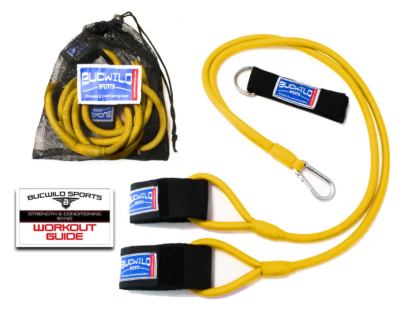 Bucwild Sports Baseball Resistance Bands Youth & Adult Athletes Safely Improve Pitching Throwing Batting & Arm Strength Used by Pitchers Quarterbacks Volleyball Basketball Yellow Bands (Adult) - BeesActive Australia