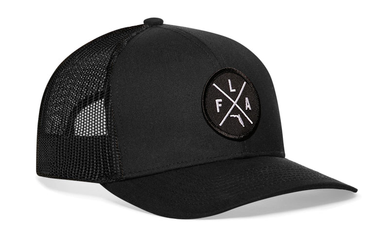 HAKA State City Trucker Hat for Men & Women, Adjustable Baseball Hat, Mesh Snapback, Sturdy Outdoor Black Golf Hat Florida - Fla - BeesActive Australia