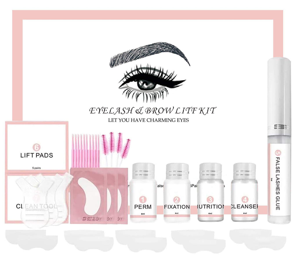 Lash Lift Kit, Eyelash Perm Kit For Perming, Curling And Lifting Eyelashes, Professional Eyelash Lift Kit Semi-Permanent Curling Perming Wave Suitable For Salon - BeesActive Australia