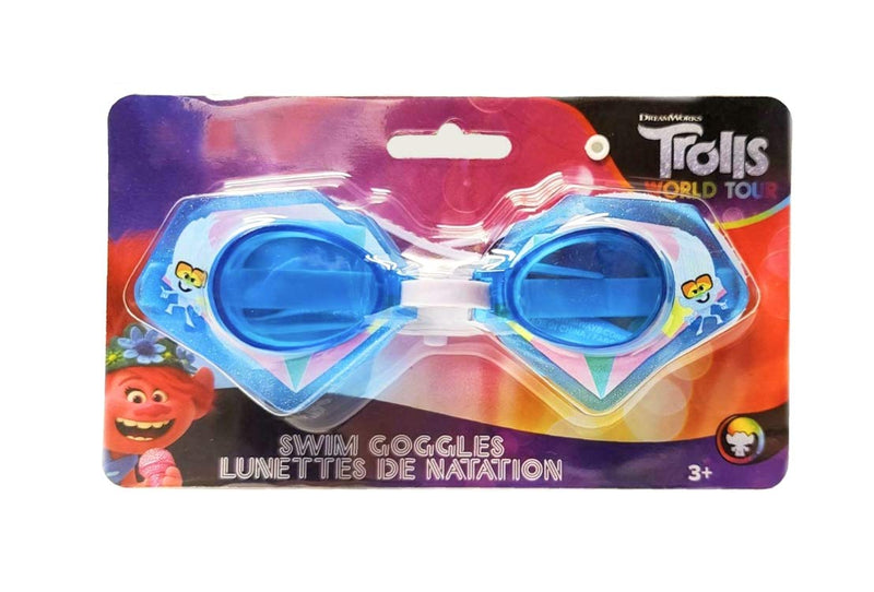 Trolls World Tour Girls Swim Goggles Ages 3+ Blue/ Light Purple Strap - BeesActive Australia