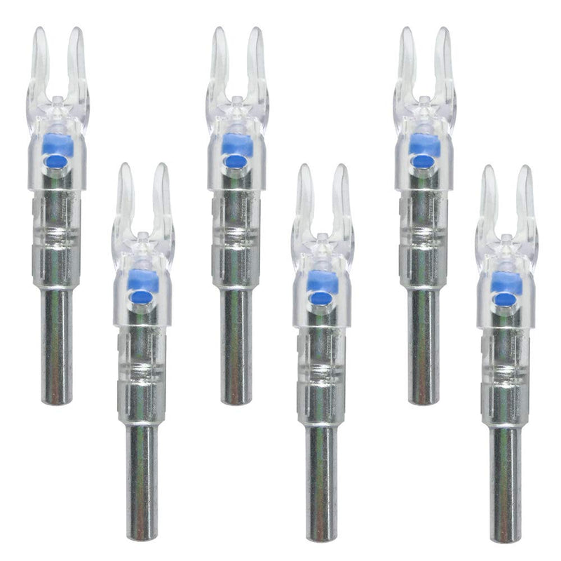6PCS S Led Lighted Nocks for Arrows with .244"/6.2mm Inside Diameter,Screwdriver Included Blue - BeesActive Australia